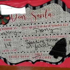 Dear Santa dry erase